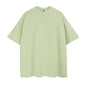 Mens Casual light green Solid Color T-Shirts Dropped shoulder loose fit T-Shirts