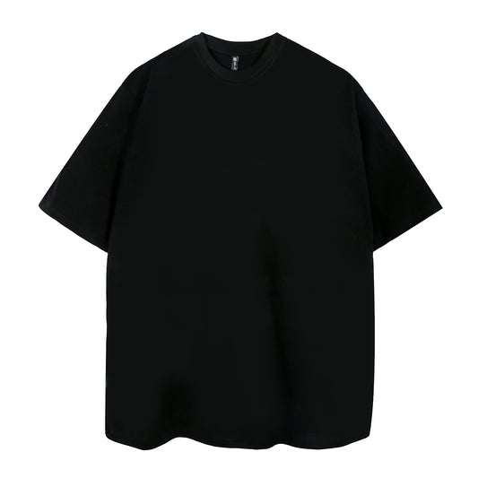 Mens Casual Black Solid Color T-Shirts