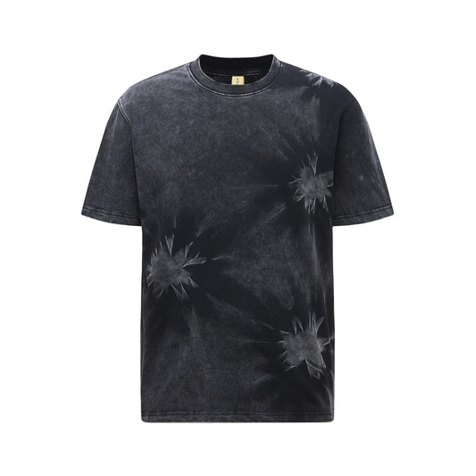 Men's Tie Dye T-Shirts Graphic Tees for Men Unisex Short Sleeves Vintage Crewneck T-Shirt Wash Solid Tee Casual Tops