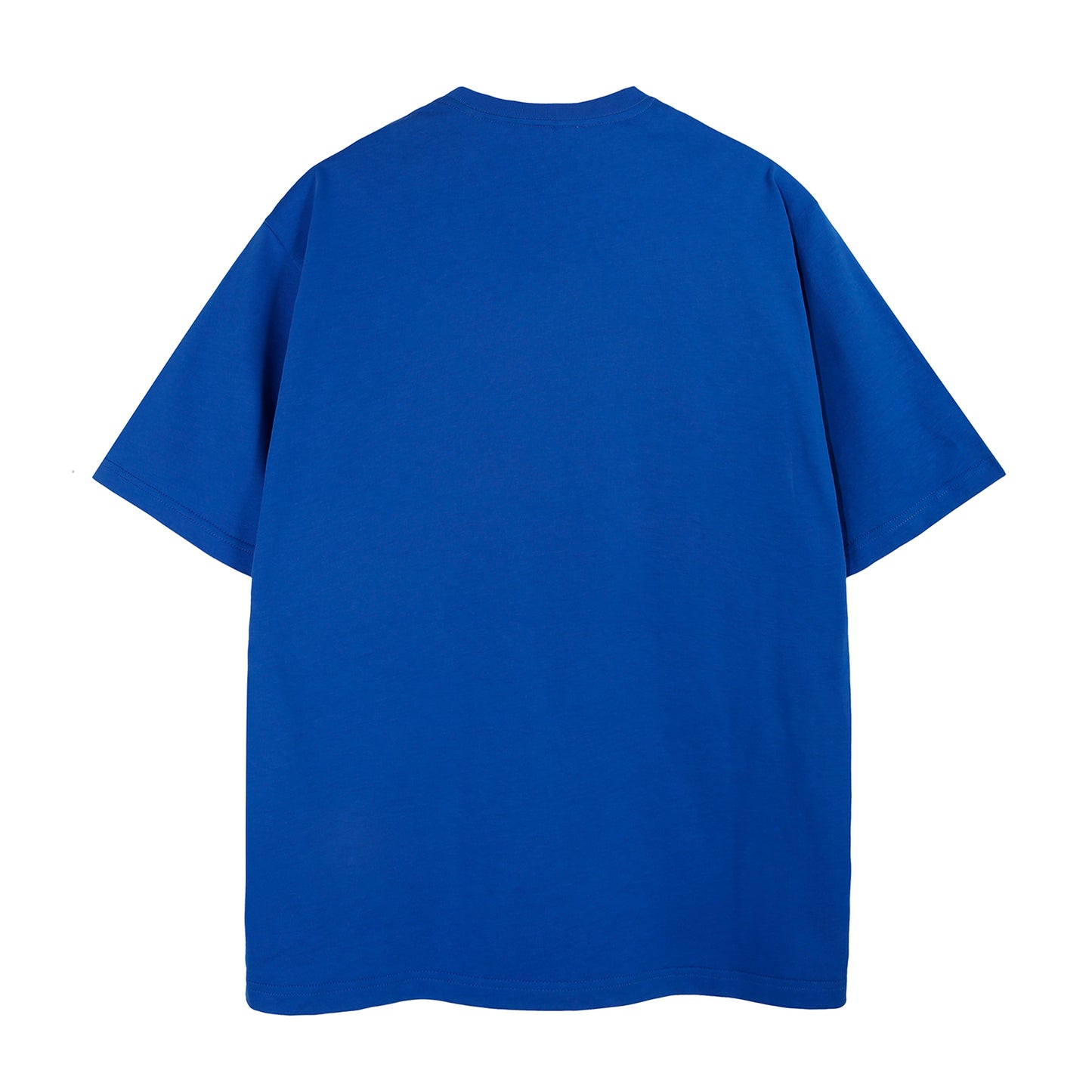 Mens Casual Blue Solid Color Dropped shoulder loose fit T-Shirts