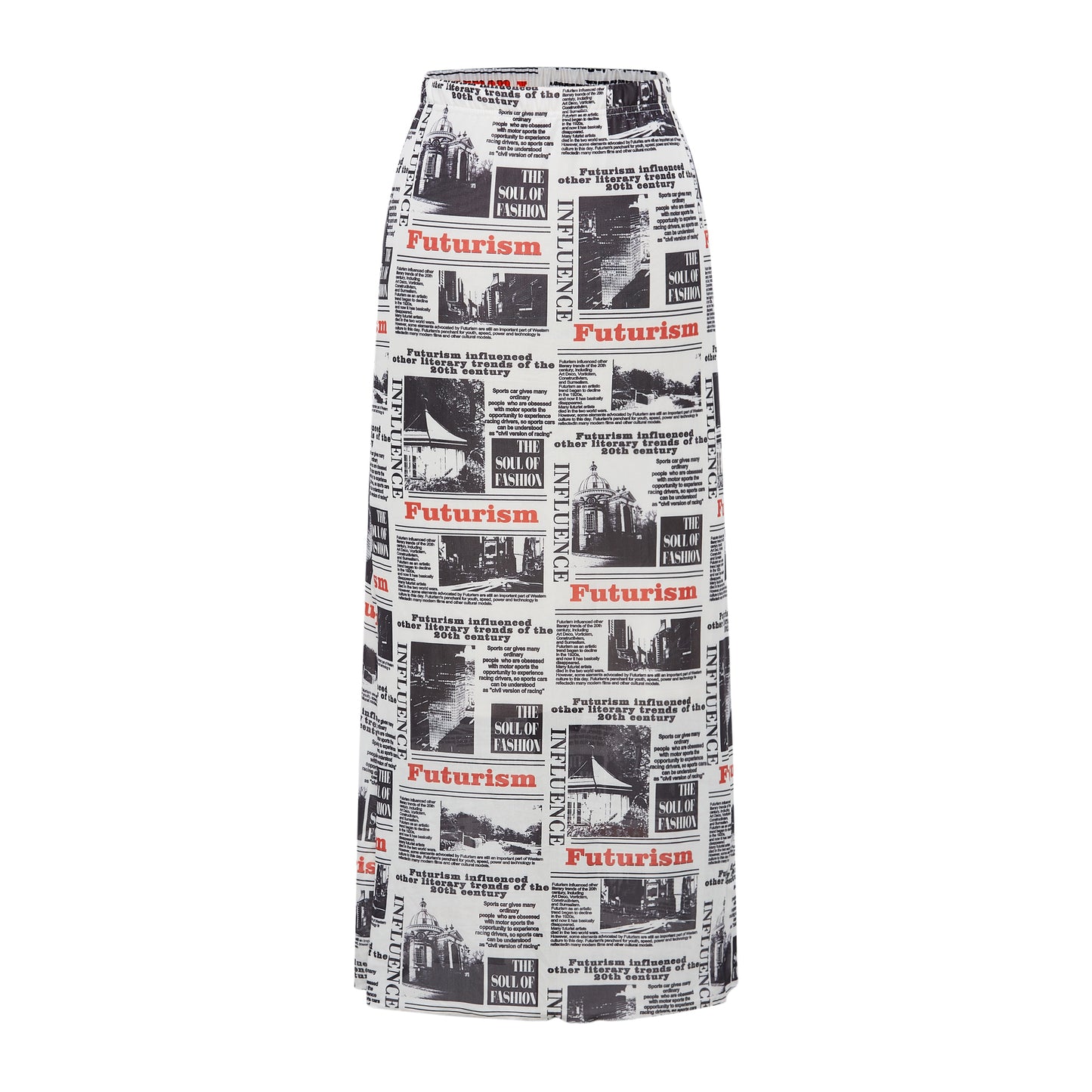 Mr.Color Bodycon Skirts for Women Newspaper Print High Waist Long Skirts Y2k Mesh Overlay Skirt