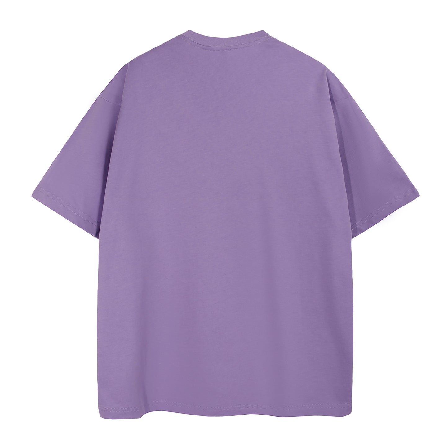 Mens Casual Purple Solid Color T-Shirts Dropped shoulder loose fit T-Shirts