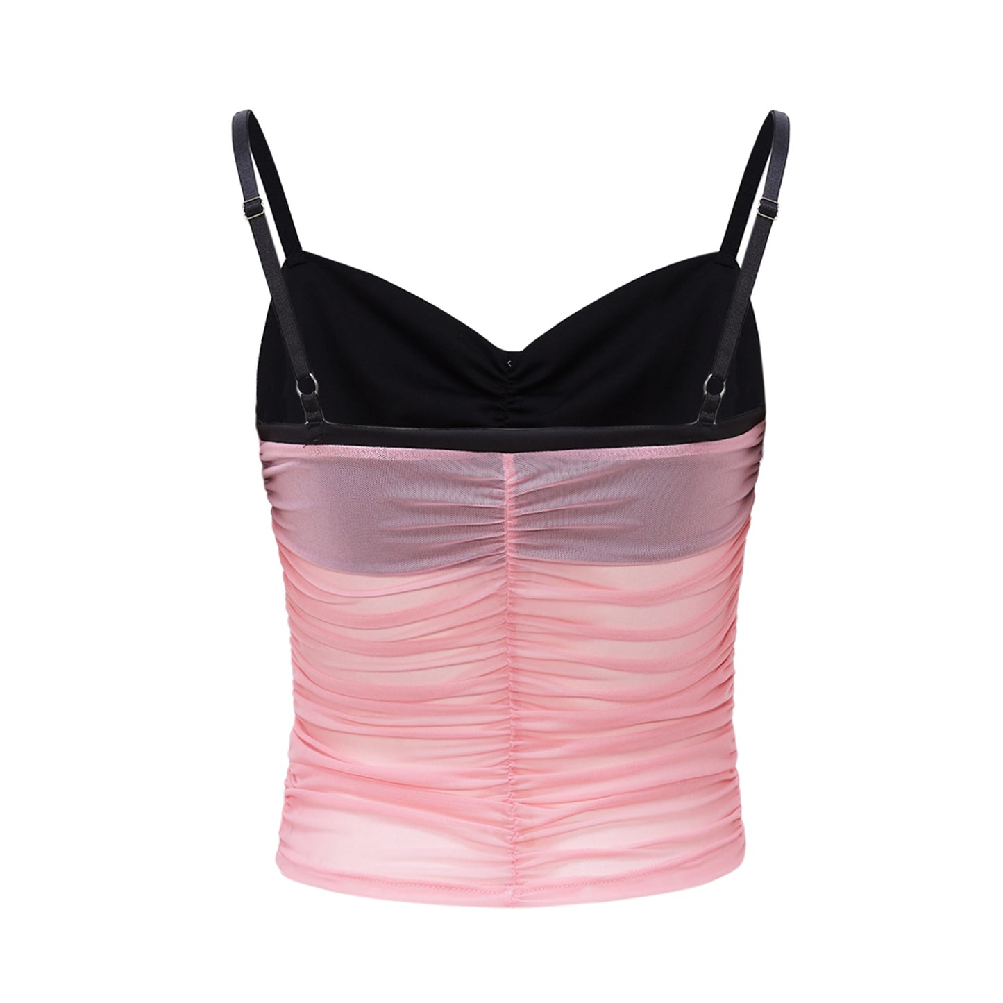 Mr.Color Trendy Camisole Top for Women Sexy Pink Y2k Tops Mesh Tank Top Spaghetti Straps and Women's Going Out Tops