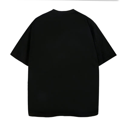 Mens Casual Black Solid Color T-Shirts